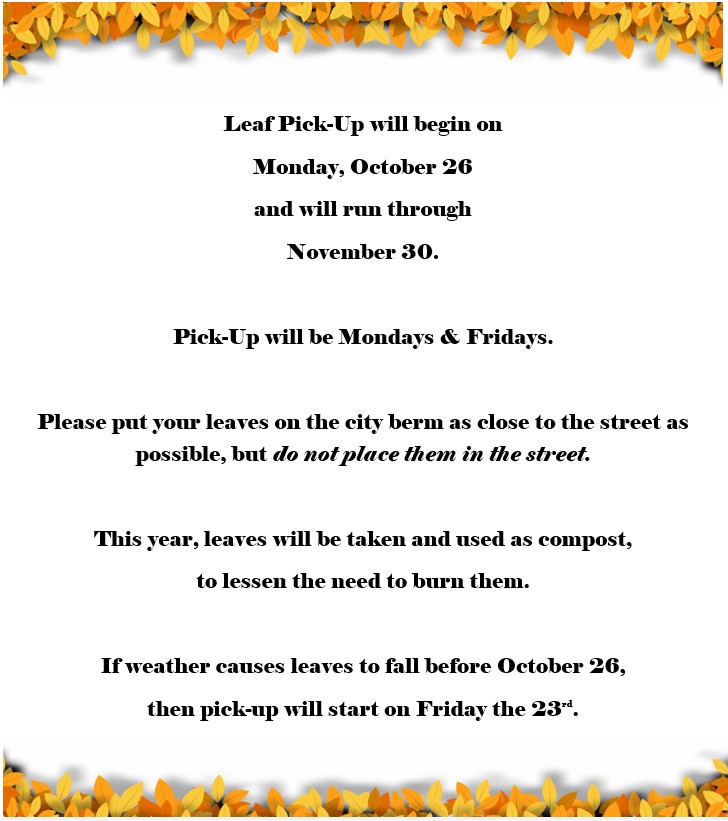 Leaf Pickup for 2026